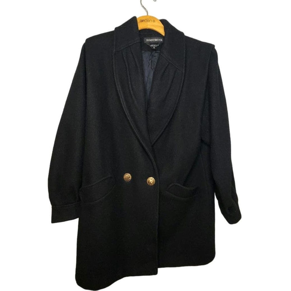 Vintage DonnyBrook Black Women's coat Size 8 Union Made